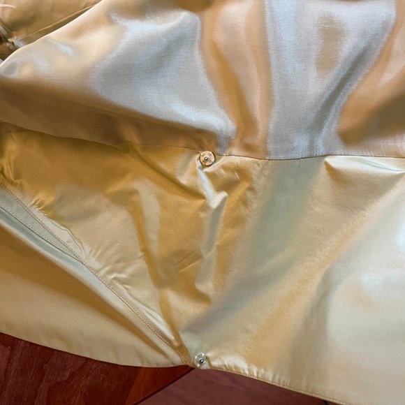 Renato Mucci Green Silk Cocktail Jacket S 42 V Neck and Wide Collar - Picture 13 of 14